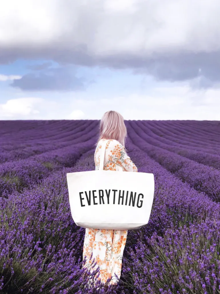 Alphabet Bags | Everything Tote Bags | Natural