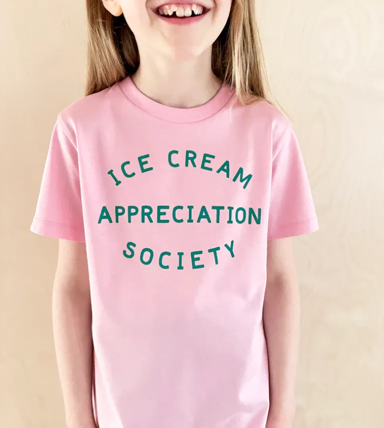 Alphabet Bags | Ice Cream Appreciation Society T-Shirts | Pink