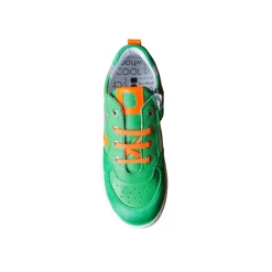 Bo-Bell Shoes | Landor Lace Up | Green & Fluro Orange