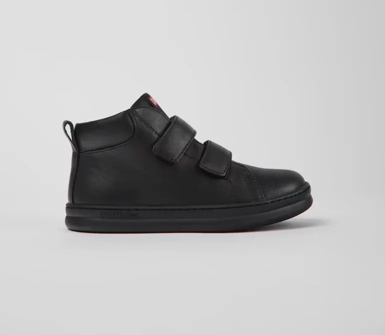 Camper School Shoes | Velcro Runner Boot | Black