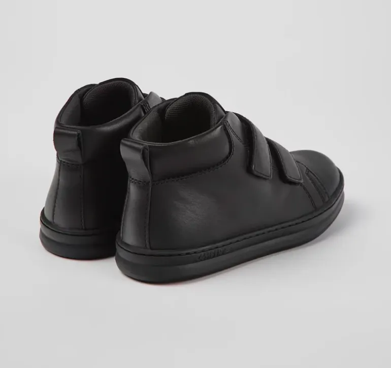 Camper School Shoes | Velcro Runner Boot | Black