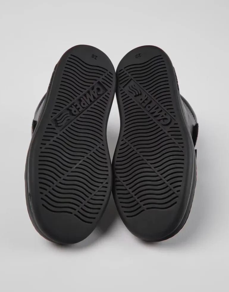 Camper School Shoes | Velcro Runner Boot | Black