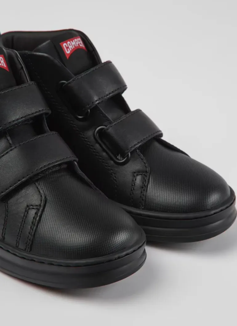 Camper School Shoes | Velcro Runner Boot | Black