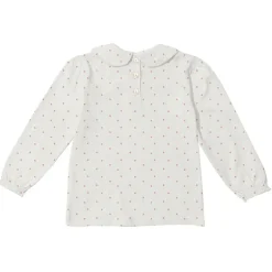 Dotty Dungarees | Peter Pan Collar top | Pink spot