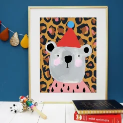 Eleanor Bowmer | Leopard Print Bear | A3 Prints