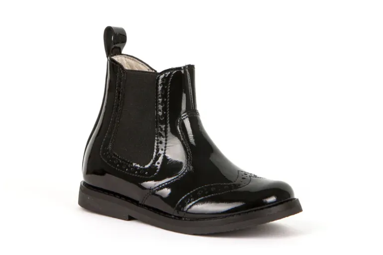 Froddo Chelsea Boots | Chelys Brogue | Black Patent