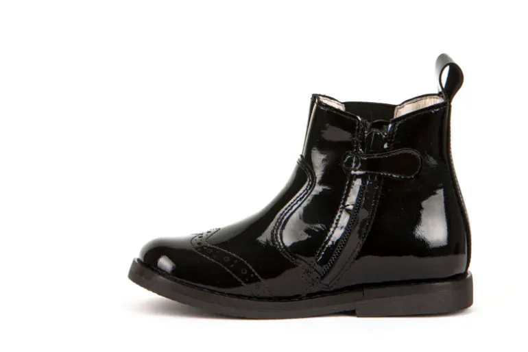 Froddo Chelsea Boots | Chelys Brogue | Black Patent