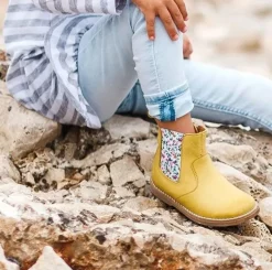 Froddo Yellow Chelsea Boot | Chelys | Bright Yellow & Floral