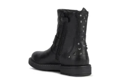 Geox Kids Boots | Eclair Biker | Black Leather