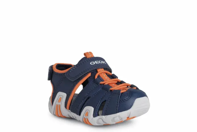 Geox Kids Sandals | Kraze Waterproof | Navy & Orange