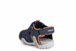 Geox Kids Sandals | Kraze Waterproof | Navy & Orange