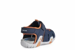 Geox Kids Sandals | Kraze Waterproof | Navy & Orange