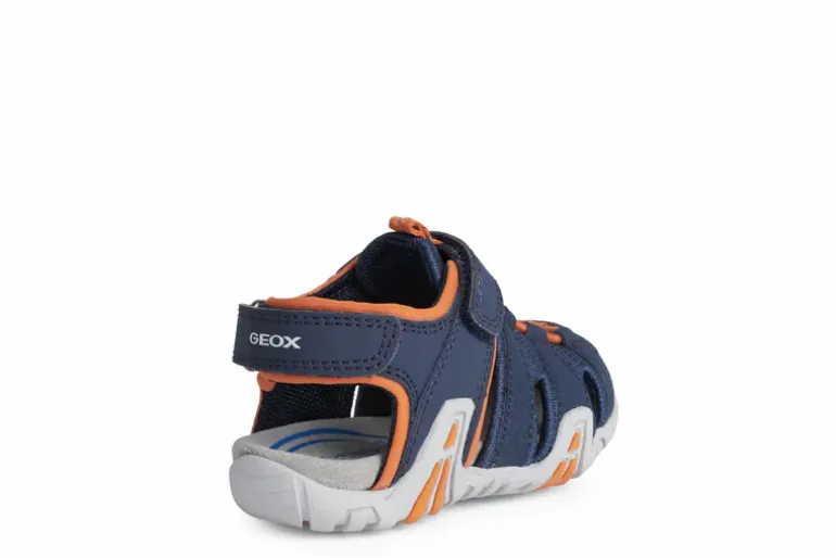 Geox Kids Sandals | Kraze Waterproof | Navy & Orange