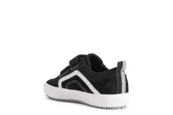 Geox Kids Trainers | Alonisso Canvas Velcro | Black & White