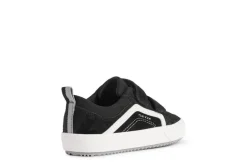 Geox Kids Trainers | Alonisso Canvas Velcro | Black & White