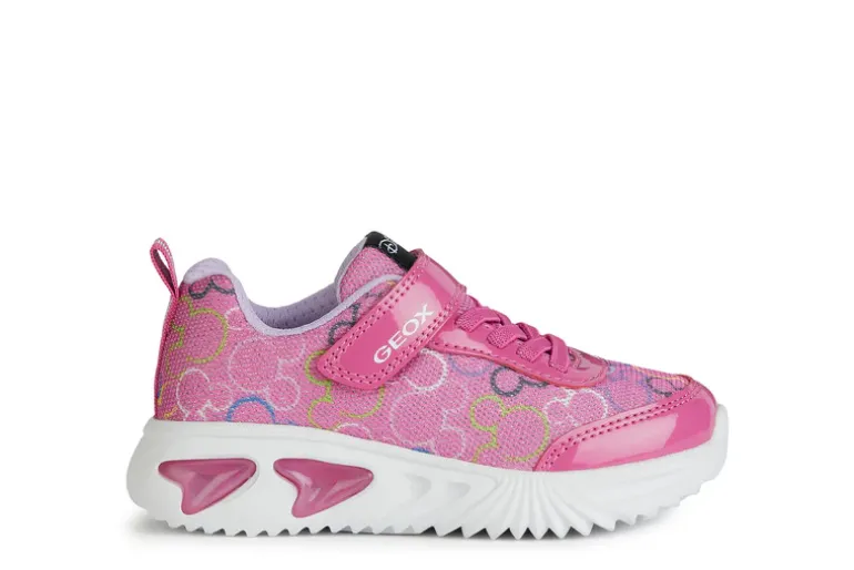 Geox Kids Trainers | Assister | Fuchsia & Multi