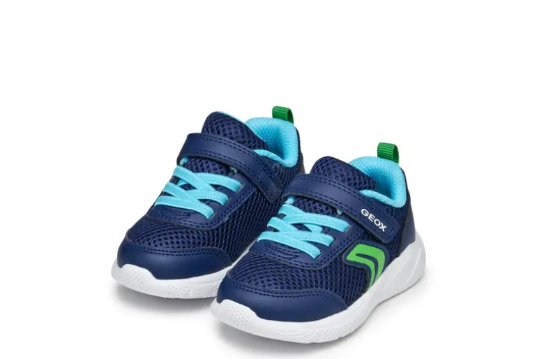 Geox Kids Trainers | Sprintye | Navy & Light Green