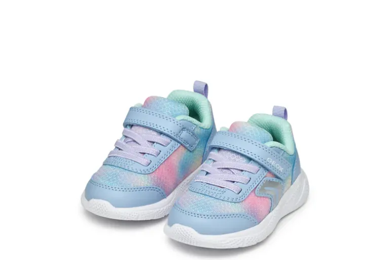 Geox Kids Trainers | Sprintye | Sky & Multi