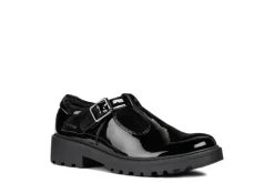 Geox School Shoes | Casey T-Bar | Black Patent