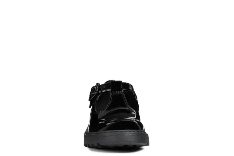 Geox School Shoes | Casey T-Bar | Black Patent