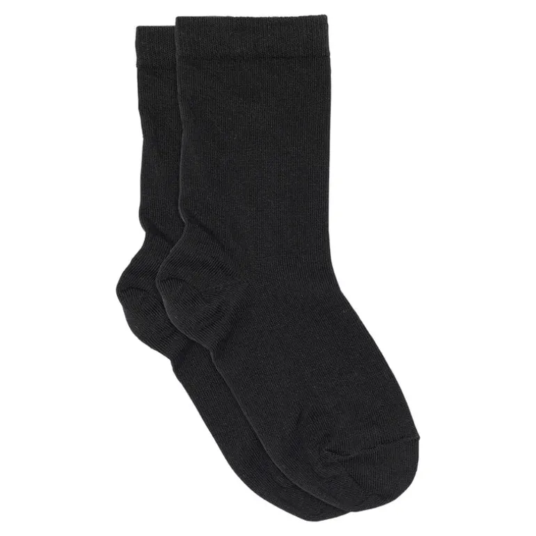 Melton Cotton Socks | Black