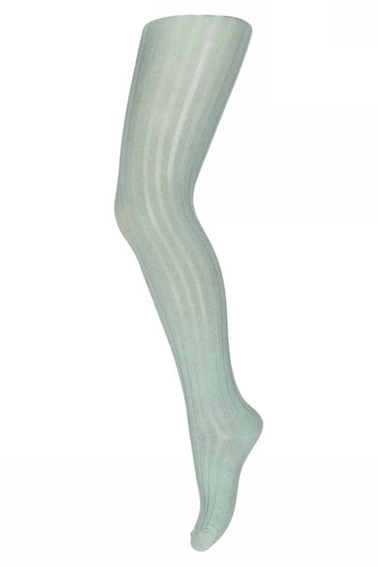Mp Denmark Ribbed Tights | Granite Green