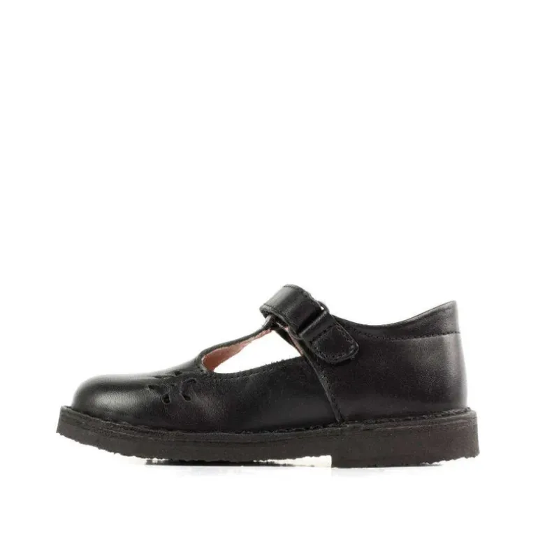 Petasil School Shoes | Clara | Black Leather