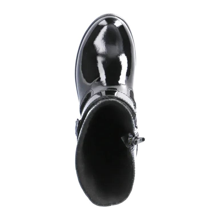 Ricosta Boots | Hannah Waterproof | Black Patent/Suede