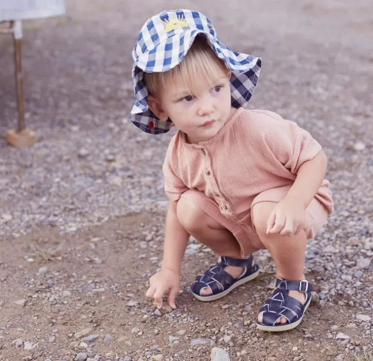 Salt-Water Sun-San | Kids Fisherman Sandals | Navy