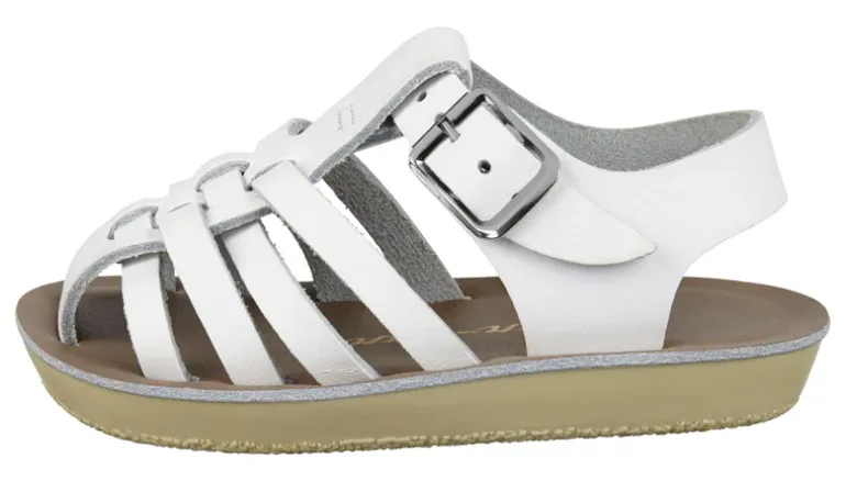 Salt-Water Sun-San | Kids Sailor Sandals | White