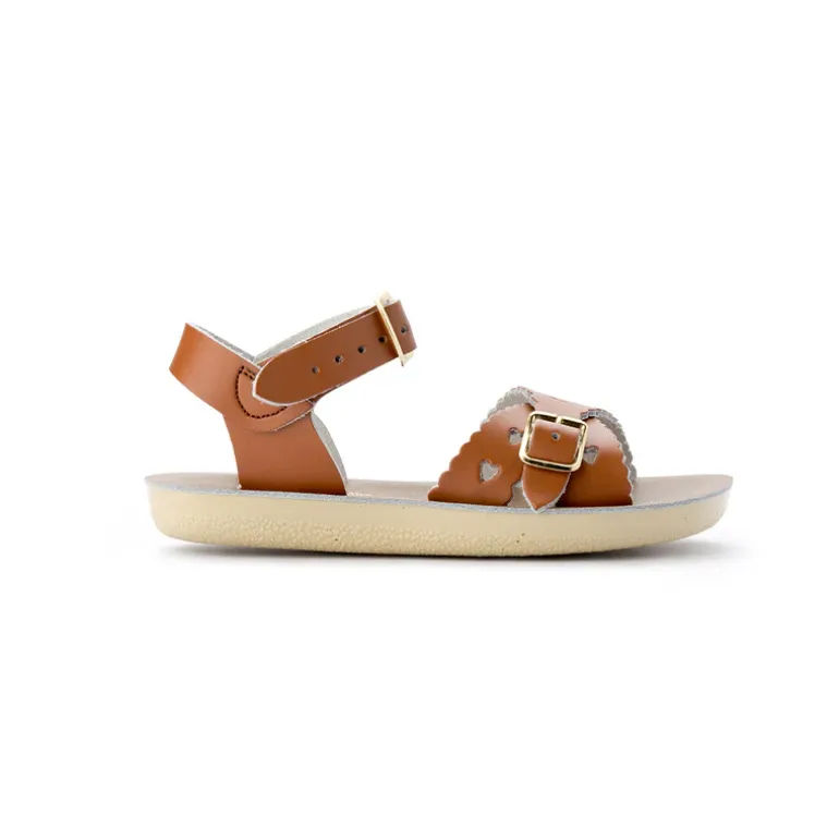 Salt-Water Sun-San | Kids Sweetheart Sandals | Tan