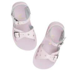 Salt-Water Sun-San | Kids Sweetheart Sandals | Shiny Pink