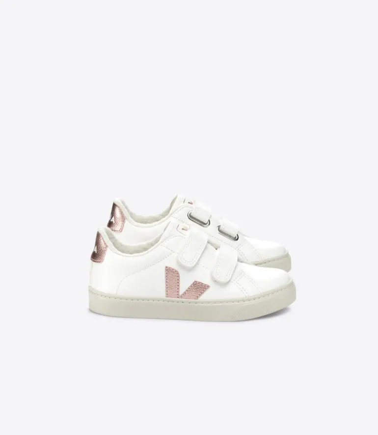 Veja Kids Trainers | Velcro Esplar Fured | White Nacre