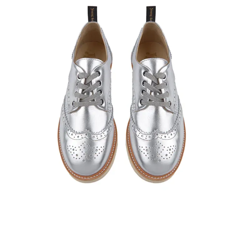 Young Soles Shoes | Brando Brogue | Silver