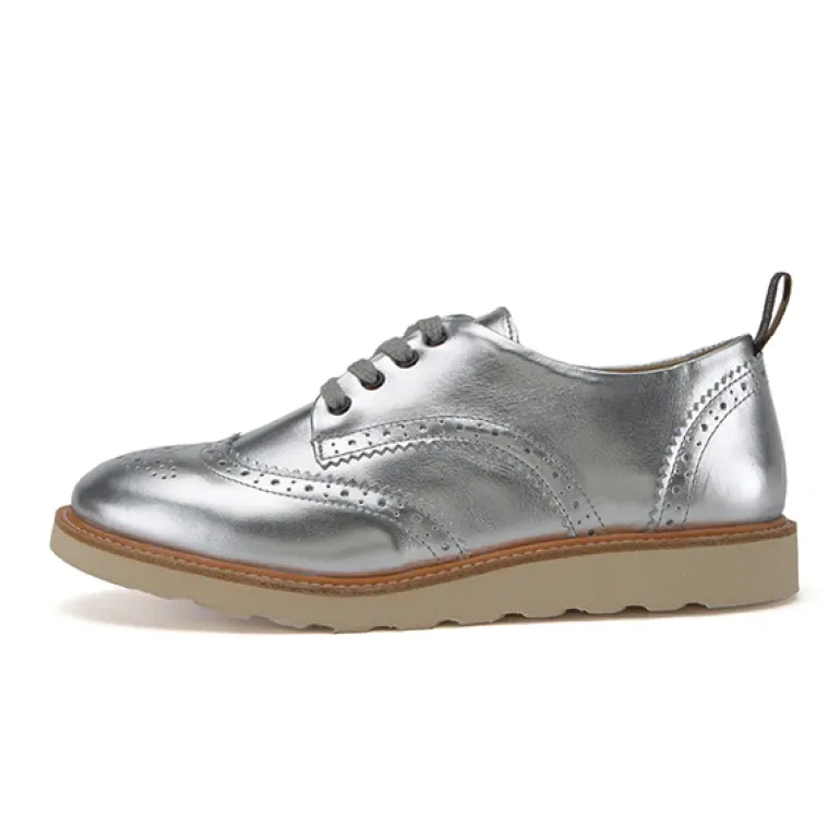 Young Soles Shoes | Brando Brogue | Silver